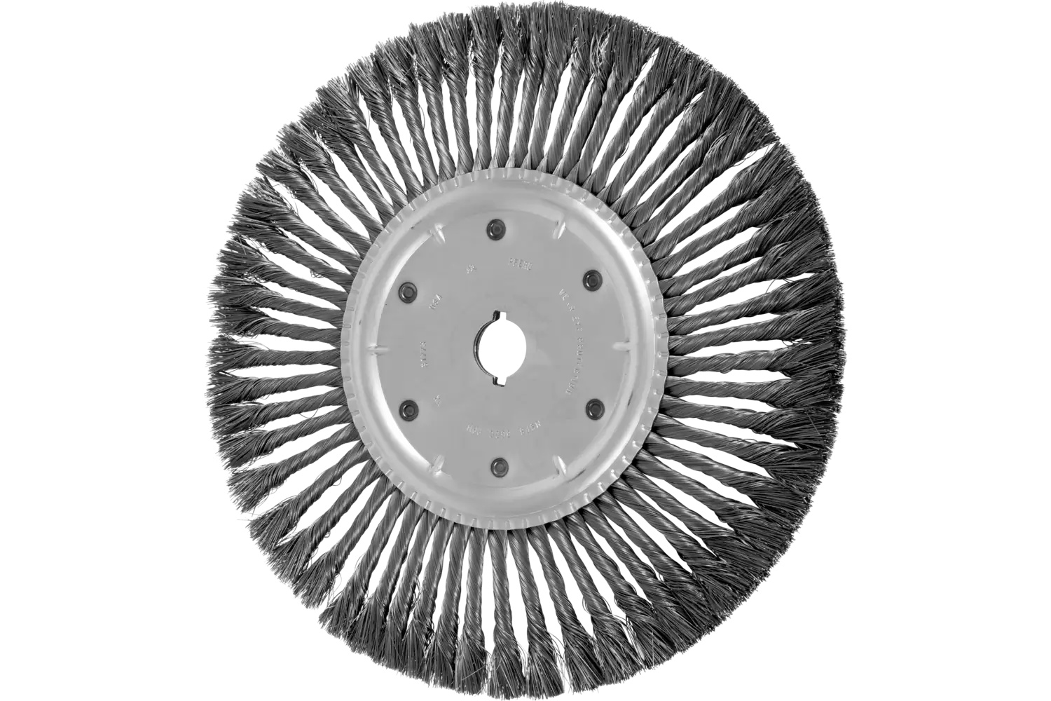 Picture of Pferd Standard Twist Knot Wire Wheel Brush 15" Dia. .016 Carbon Steel 1-1/4" Arbor